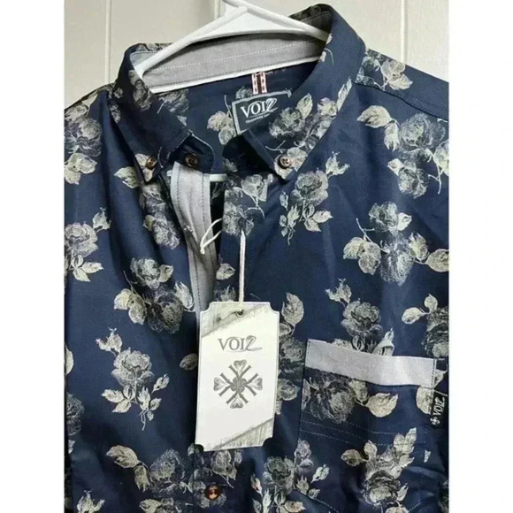 Voiz Homme Long Sleeve Basic Button Down Left Pocket Shirts for Men - Picture 9 of 11